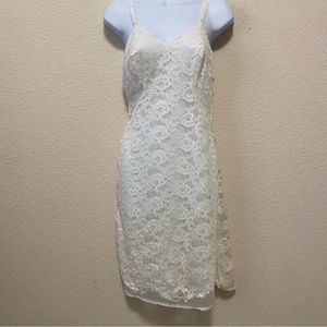 Seamprufe Vintage Slip / Slip Dress Size 34 50’s Floral Lace Lined